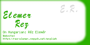 elemer rez business card