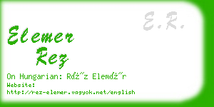 elemer rez business card